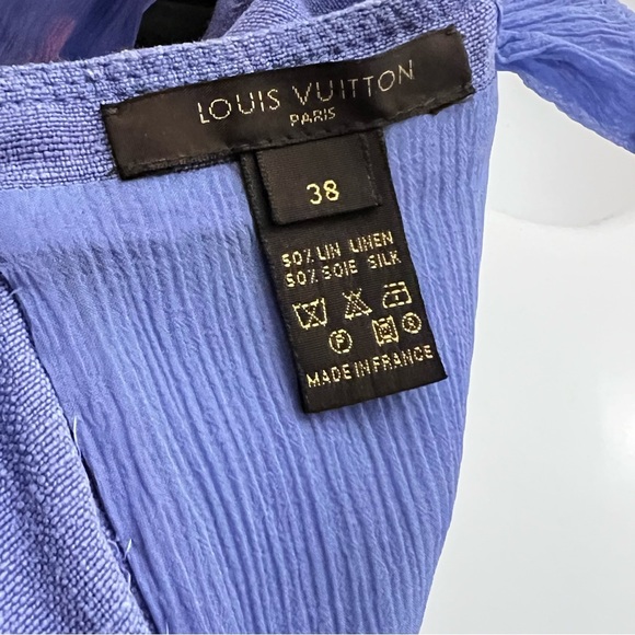 16 Louis Vuitton Lavender Bustier Linen | Silk Midi Dress • 38 - Picture 17 of 17